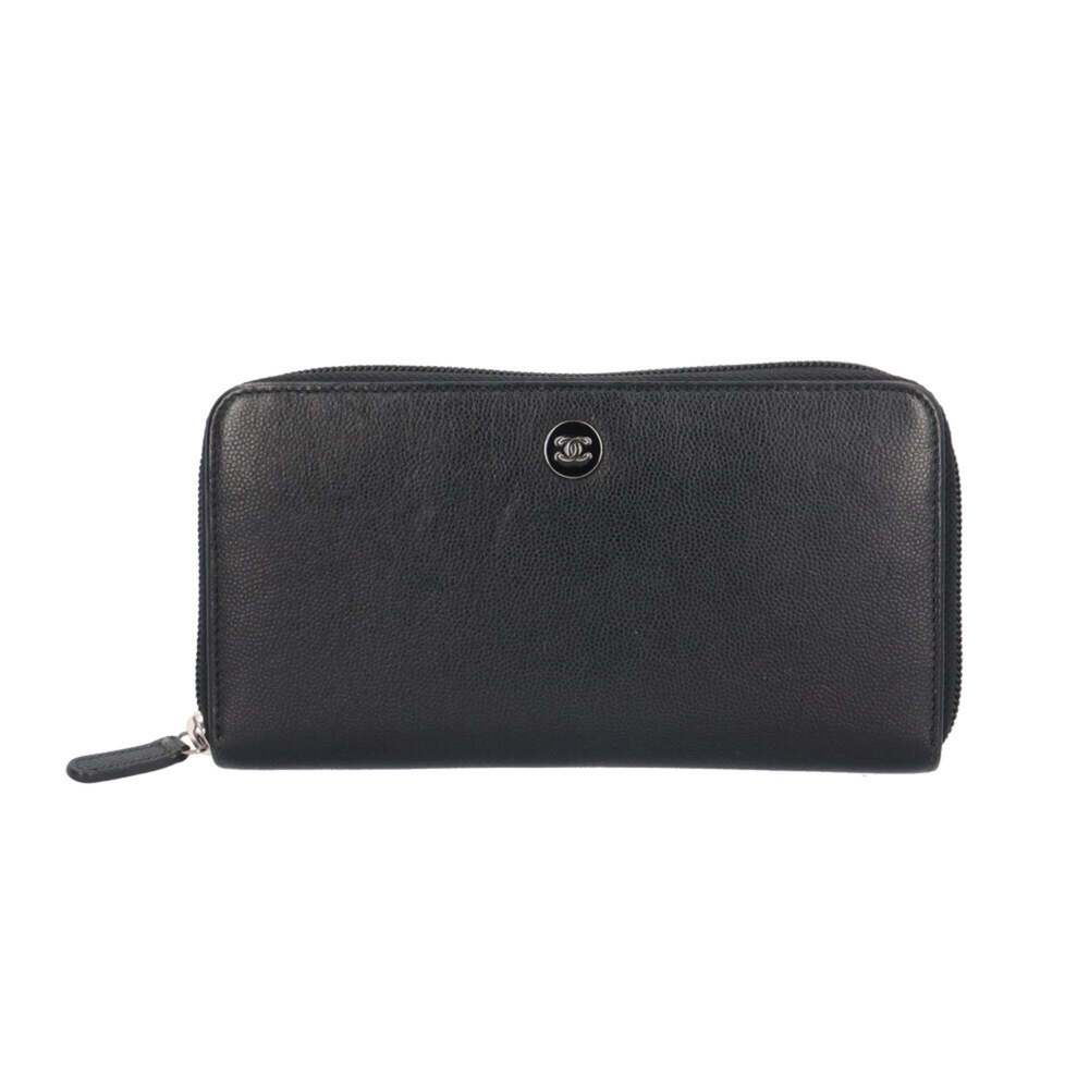 CHANEL Authentic Black Leather Wallet - Picture 1 of 7